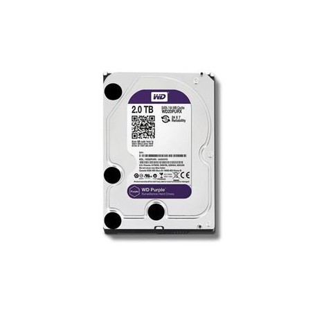 HARD DISK 2000GB 2TB WESTERN DIGITAL WD20PURZ 64MB PURPLE SATA 6 GB/S